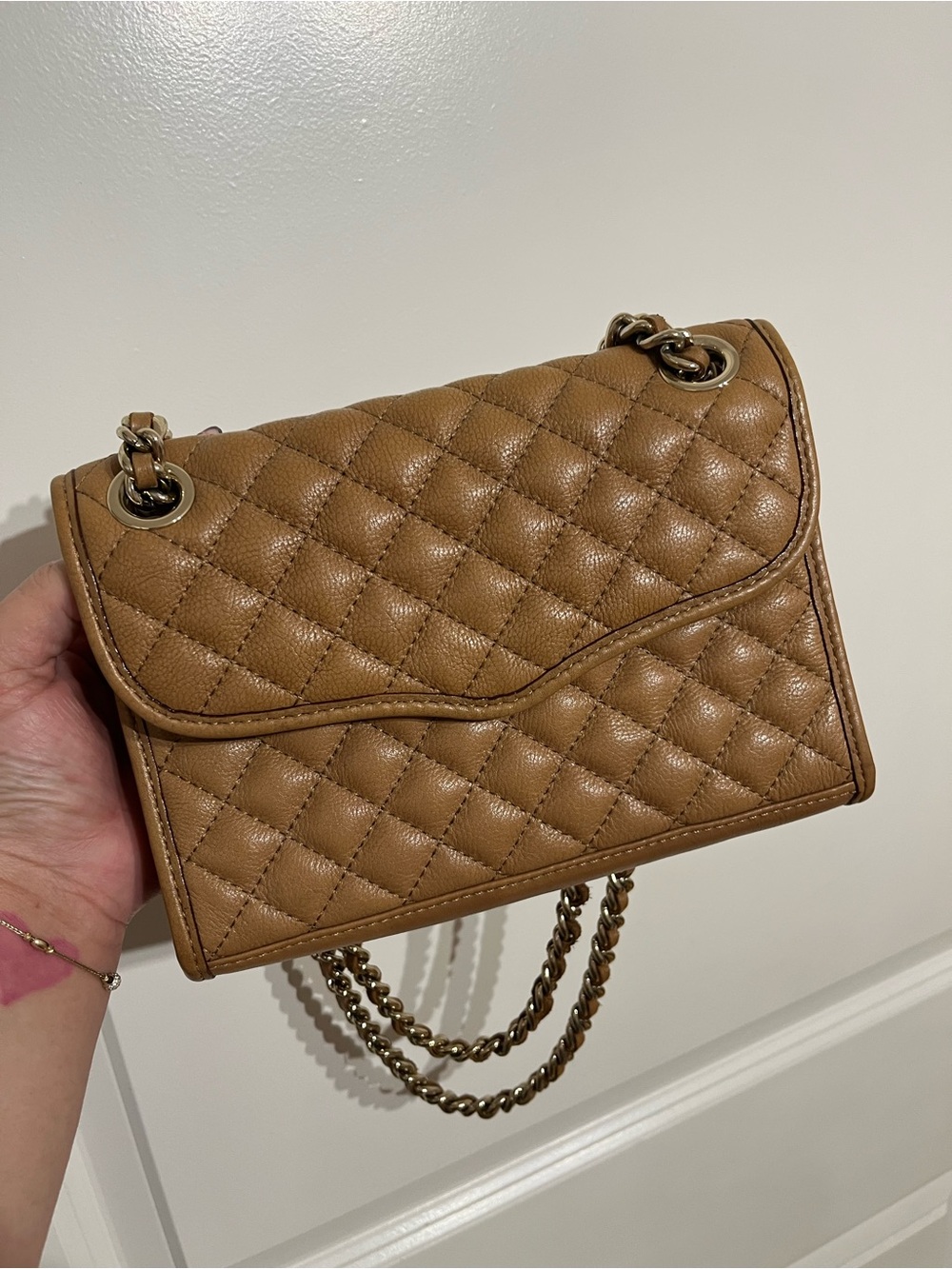 Rebecca Minkoff Mini Quilted Affair Tan Brown